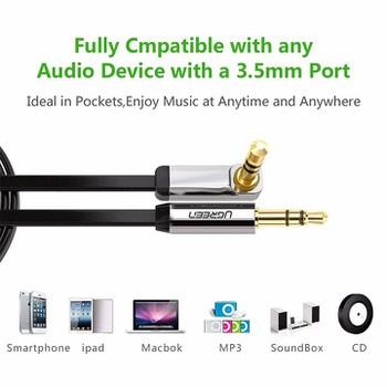 Dây Audio 3.5Mm 2M Bẻ Góc UGREEN 10599