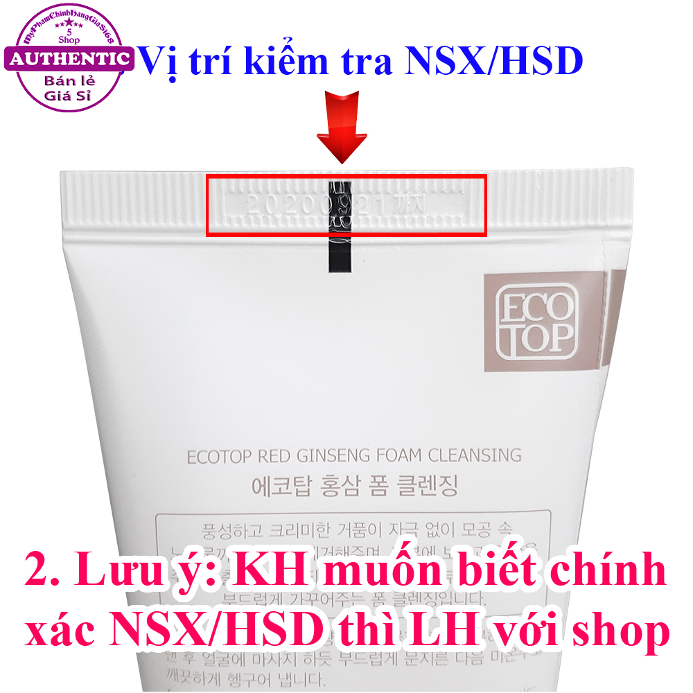 (SALE CẬN DATE) SỬA RỬA MẶT ECOTOP HÀN QUỐC 120ML