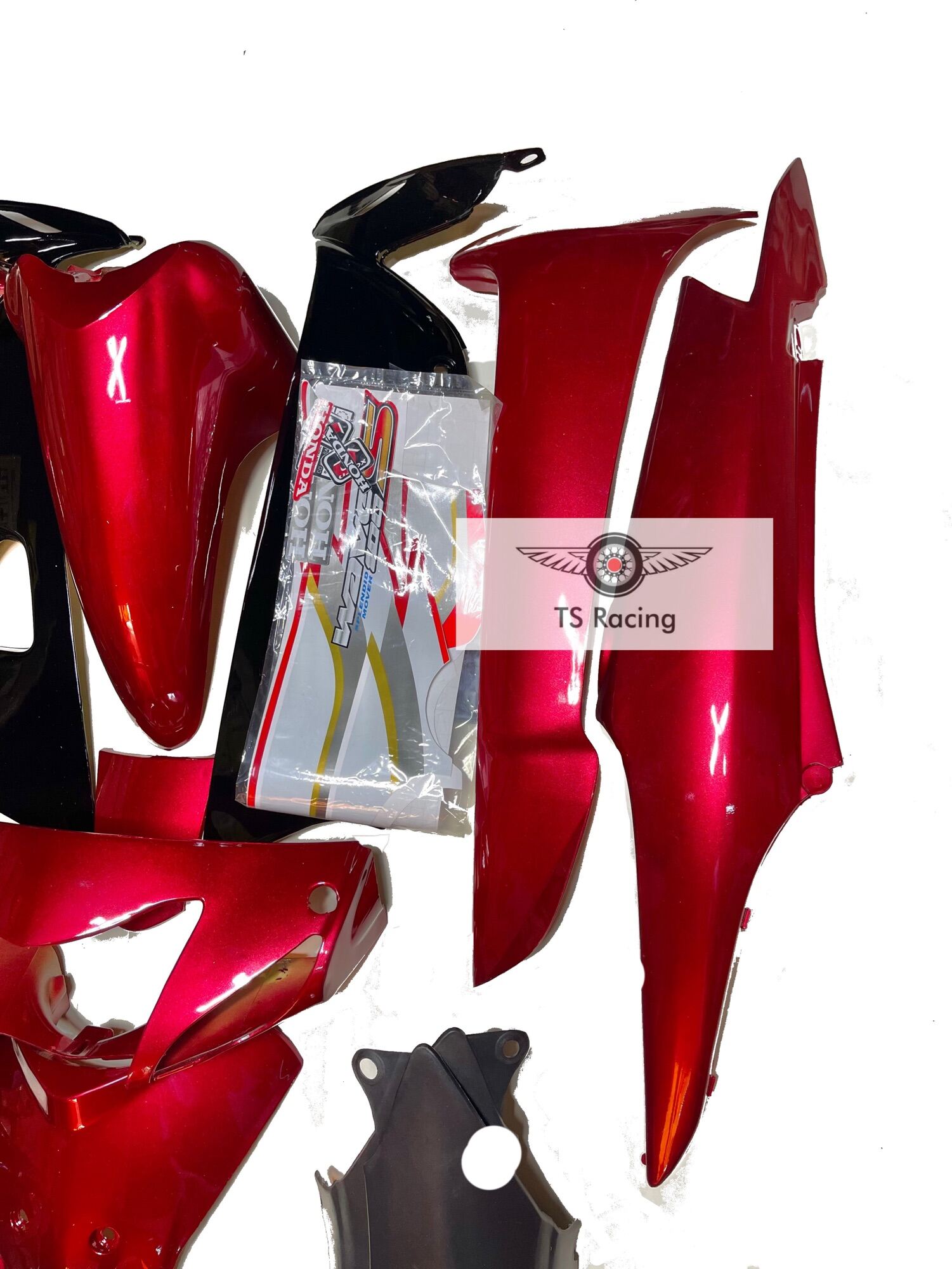 Dàn áo wave s100 màu đỏ đô - tặng team 3 lớp