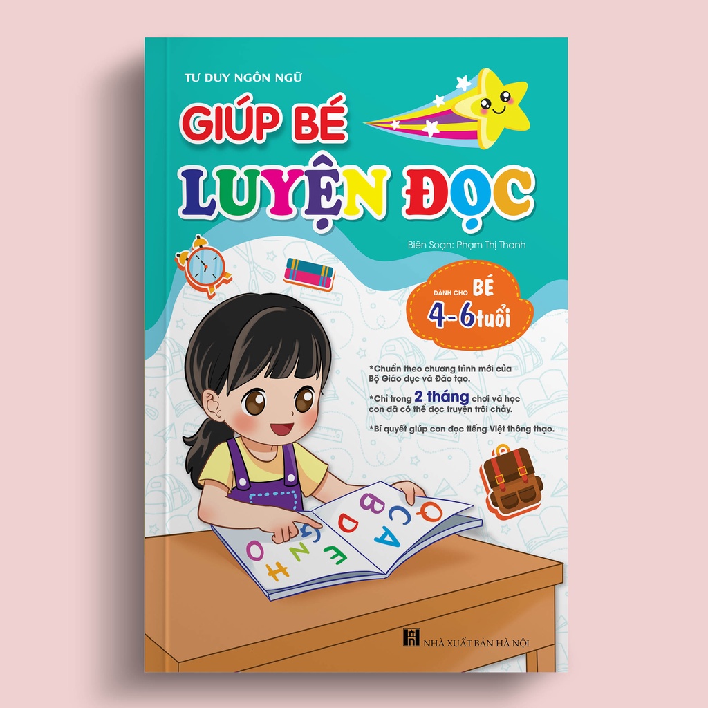 Sách- Giúp Bé Luyện Đọc - Bé Bước Đầu Tập Viết (Bộ 2 Cuốn)- Theo chuẩn chương trình Bộ GDĐT