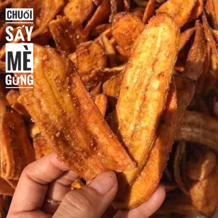 [HOT] Chuối Sấy Mè Gừng giòn - Túi 400Gram