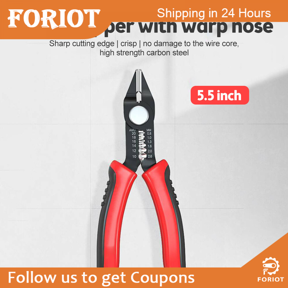Foriot Electrical Cutting Plier Wire Cable Cutter Side Snips Flush Pliers Tool Flush Cutter Spring Cutting Pliers