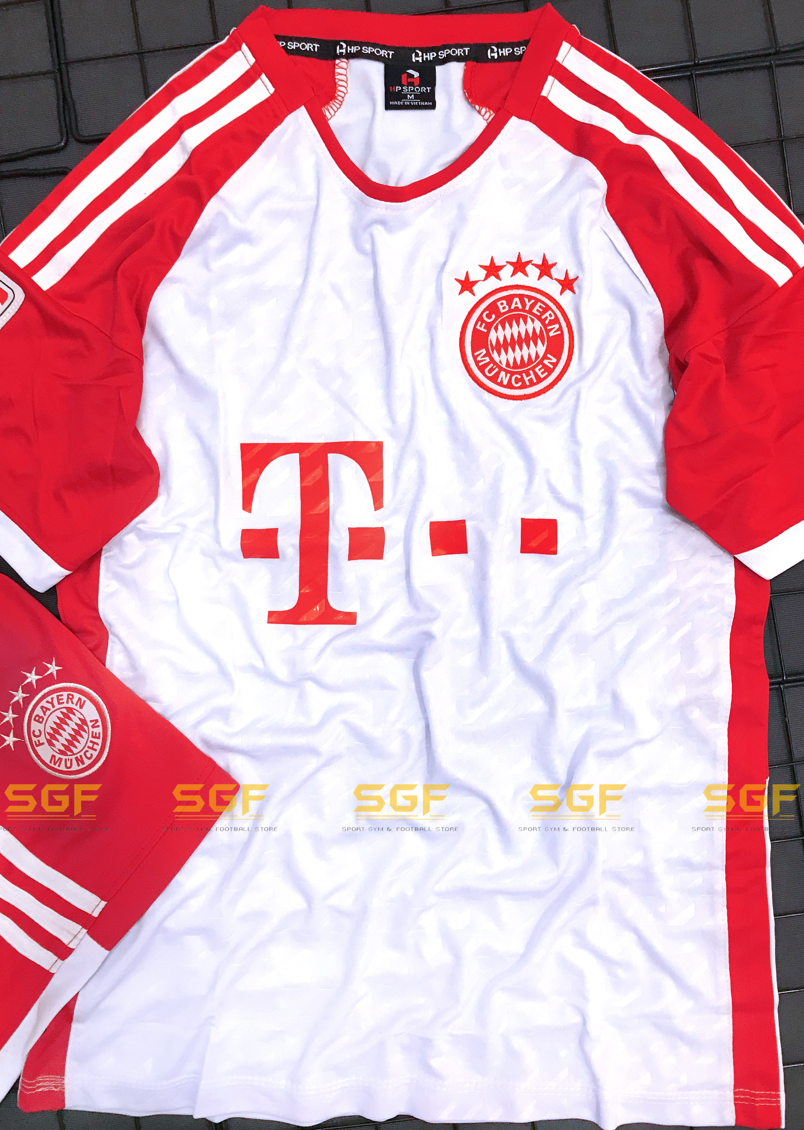 [HCM]Quần Áo Bóng Đá BAYERN trắng sân nhà 2023