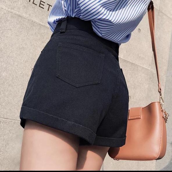 [XẢ KHO CỰC NÓNG] Quần short kaki nữ lưng cao lật lai
