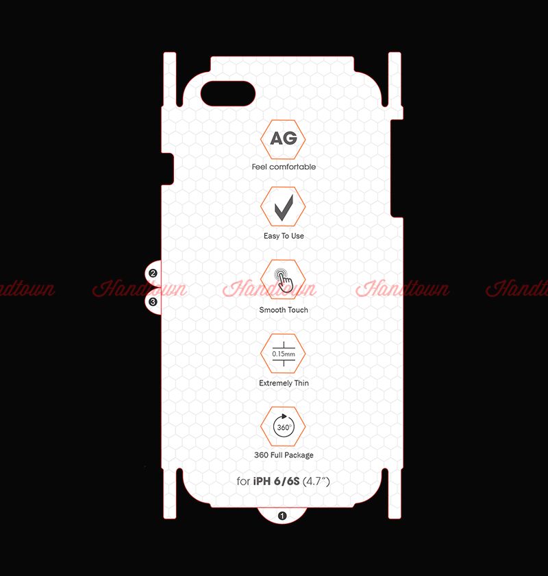 Miếng dán PPF mặt sau cho iPhone 6, iphone 6s, Dán mặt lưng iphone