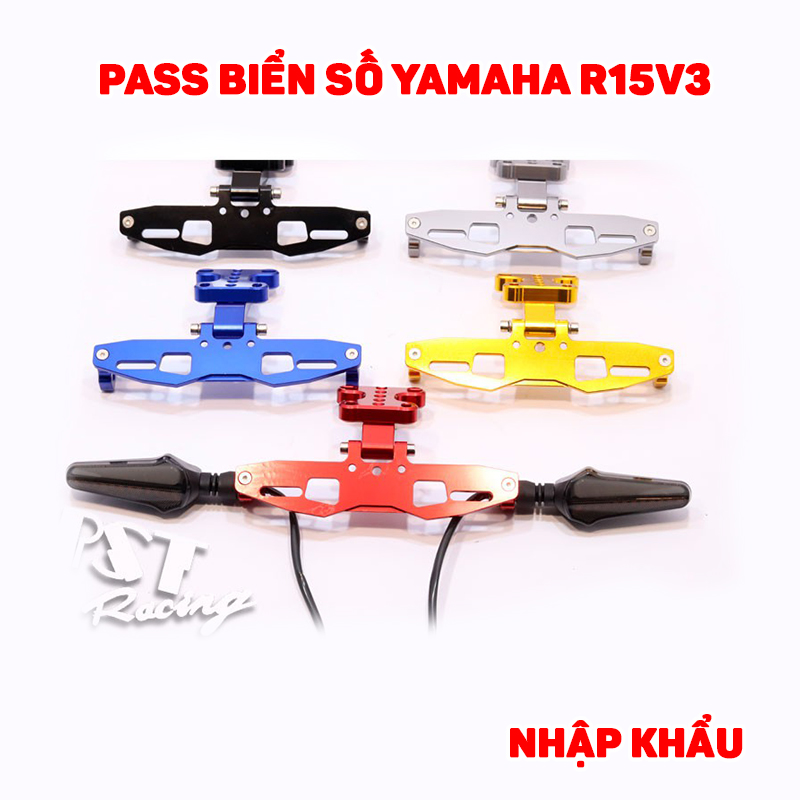 Pass biển số Yamaha R15V3 gập 2 chiều nhập khẩu