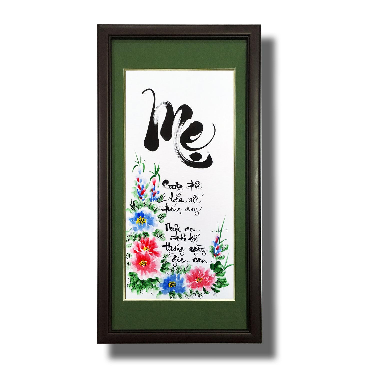 Tranh treo tường - Thư pháp Chữ Mẹ 02 - Tranh Mỹ Thuật Minh Hiền