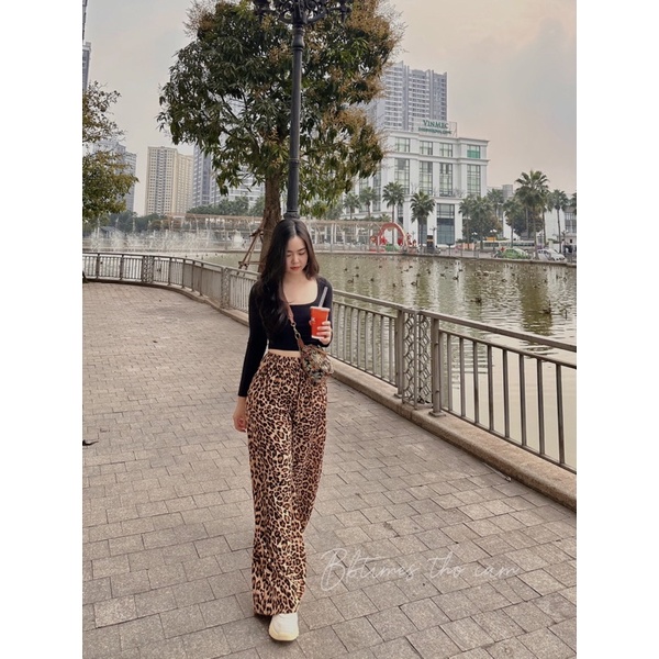 [BIGSIZE] Quần ống rộng họa tiết thổ cẩm (Ảnh thật hàng có sẵn)