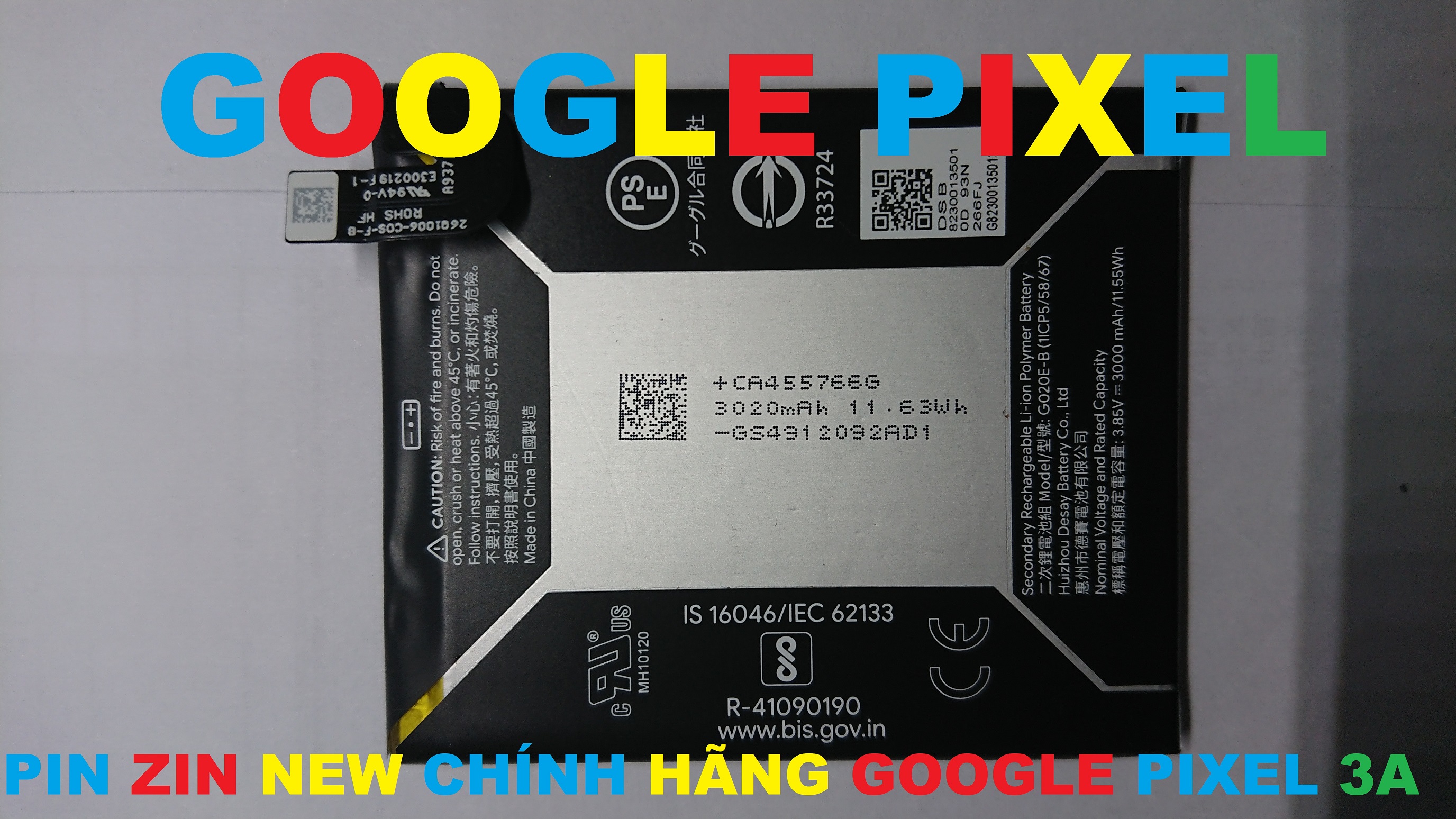 PIN ZIN NEW CHÍNH HÃNG GOOGLE PIXEL 3A