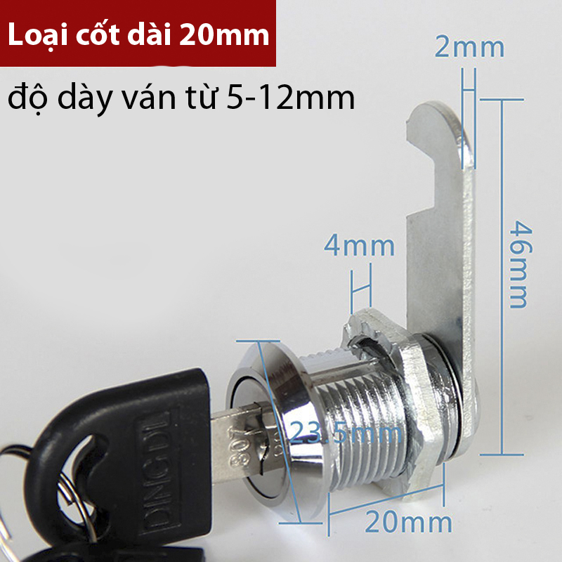 Khóa chìa Ngăn kéo bàn, khóa tủ, khóa hòm thư
