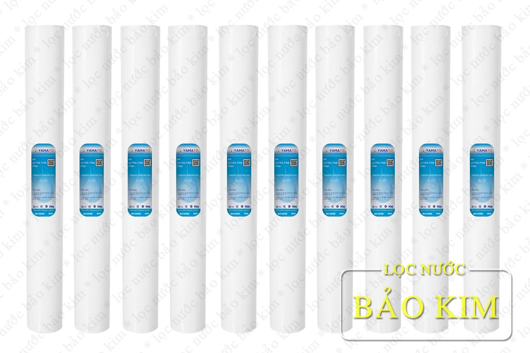 Bộ sản phẩm 10 lõi lọc nước 20 inch số 1 - lõi ultra fine filter - pp 1um