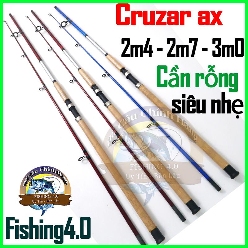 Cần câu 2 khúc rỗng cruzar siêu nhẹ siêu tải cá 2m4 2m7 3m0