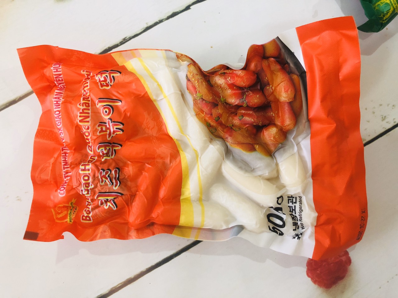 500g bánh gạo hàn quốc nhân phô mai (gói đỏ)