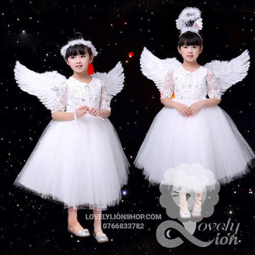 (Có sẵn)Combo 3 món hóa trang thiên thần,ác quỷ,kỳ lân trang phục halloween