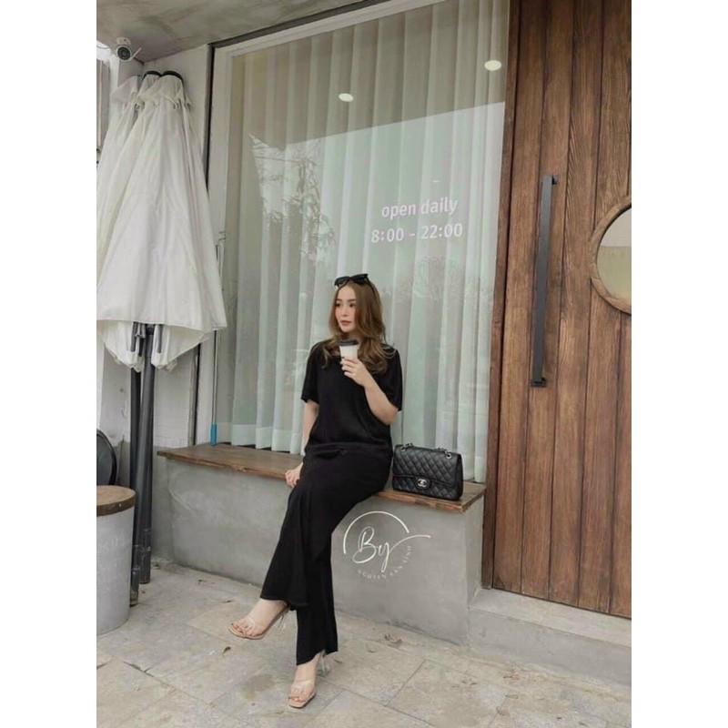 Sale sập sàn- quần ống rộng dập li thời trang