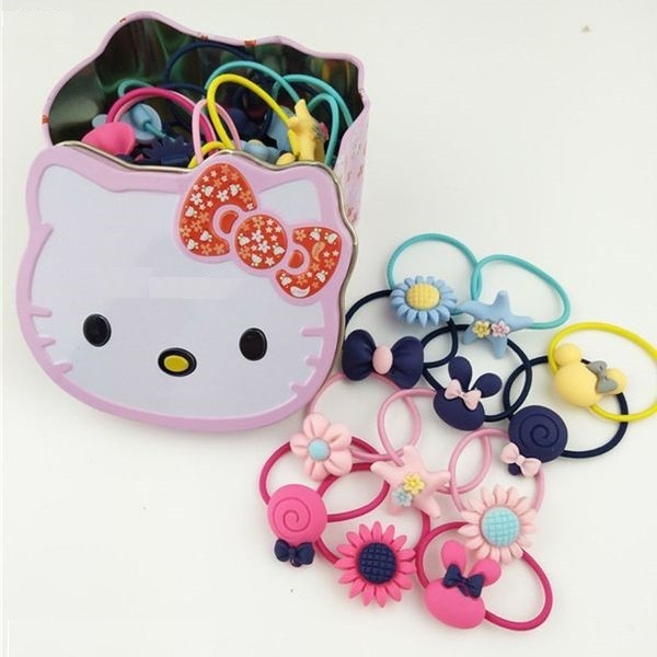 [HCM]HỘP 40 DÂY CỘT TÓC HELLO KETTY CHO BÉ - 40 DÂY CỘT TÓC HELLO KITTY