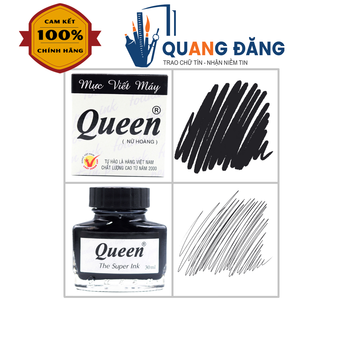 Mực Queen 30ml Các Màu (Mực Viết Máy Queen)