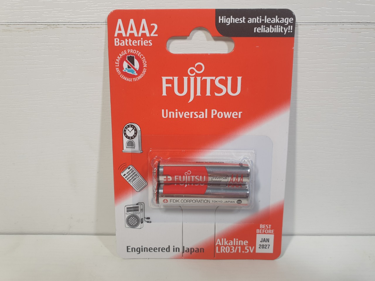 Pin Fujitsu Alkaline AA / AAA Vỉ 2 Viên (LR03/1.5V, LR6/1.5V), chính hãng