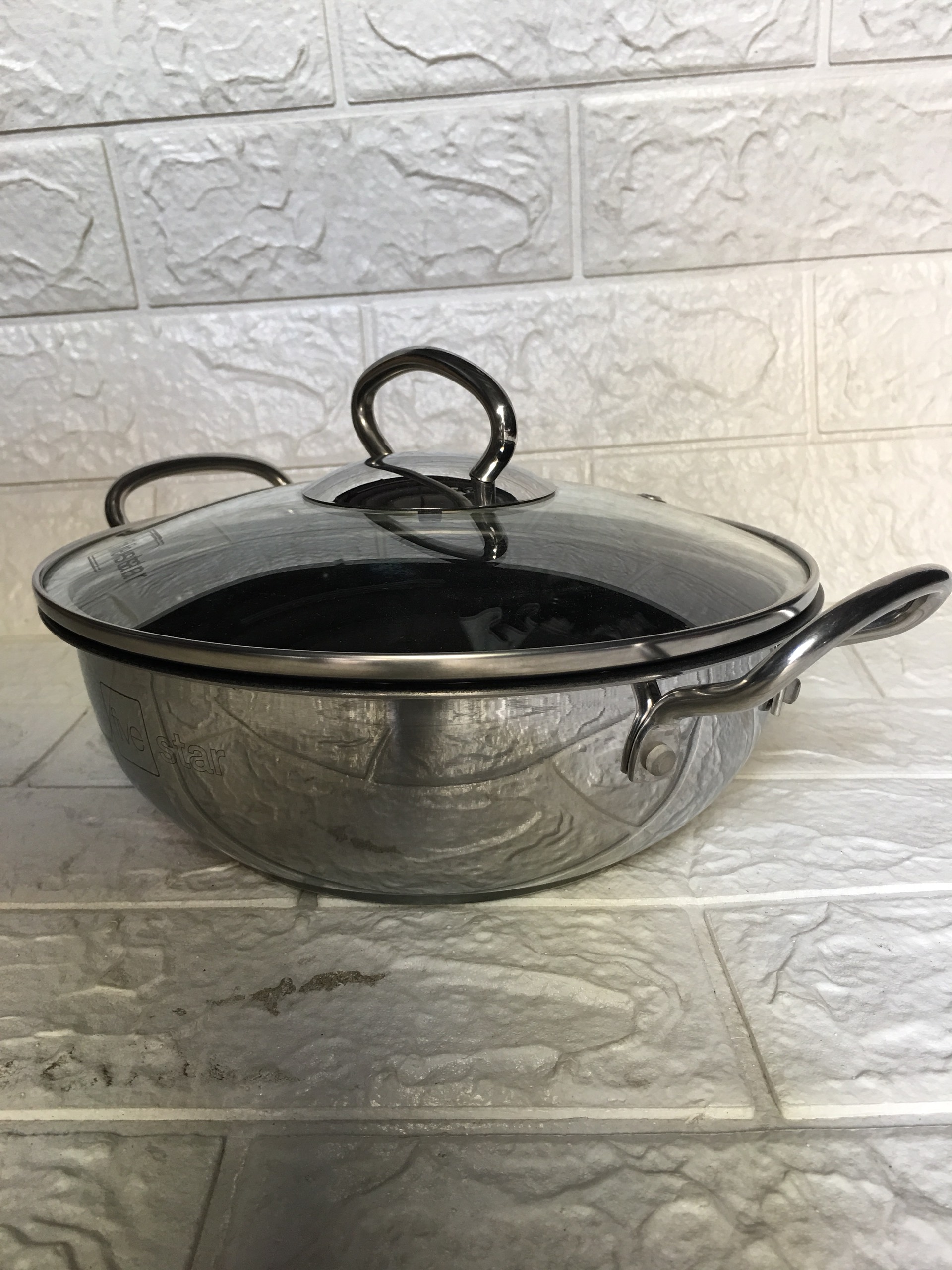 Chảo 3 đáy-Five star - Size 20cm - 2 quai