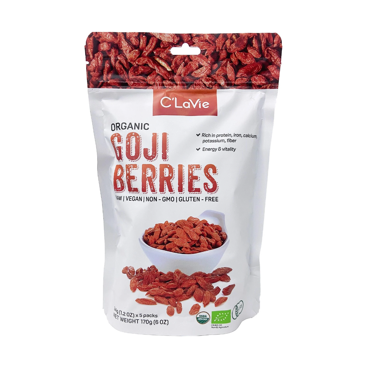 Organic Goji Berries 170Gr - C'Lavie