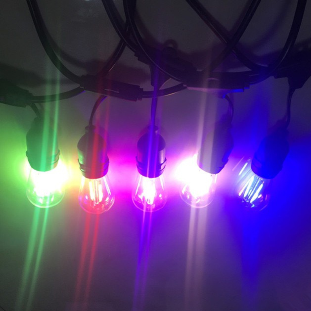 Bóng LED EDISON S14 Nhiều màu Đuôi E27 Kín nước 3W