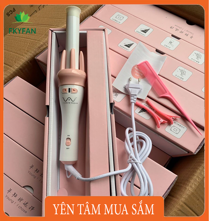 [HCM]Máy Uốn Tóc ViVi MiNi Tự Động 360 Độ - May Uon Toc Lọn Gợn Sóng Tiện Lợi Dễ Dàng Máy Uốn Tóc Xoăn Xoay Tự Động 360 VIVID - VOGUE