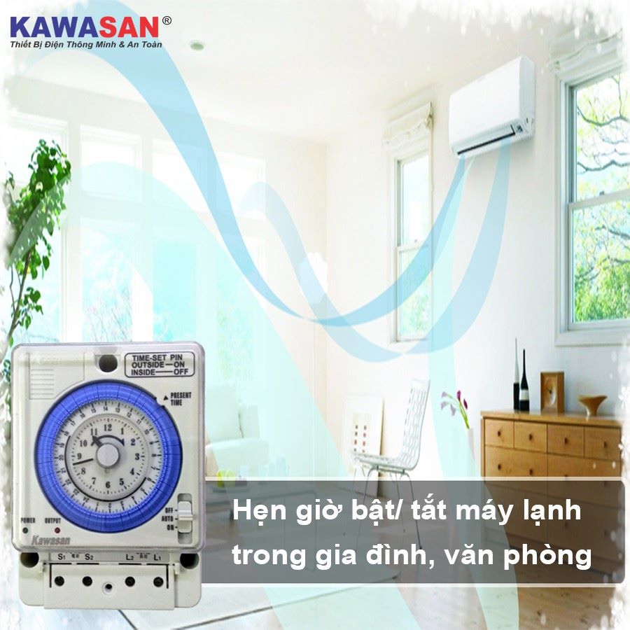 Công tắc hẹn giờ thanh ray Kawasan TS38