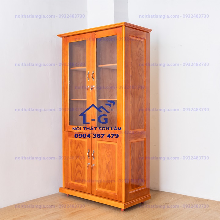 TỦ HỒ SƠ GỖ SỒI - TỦ TRANG TRÍ GỖ SỒI CAO CẤP