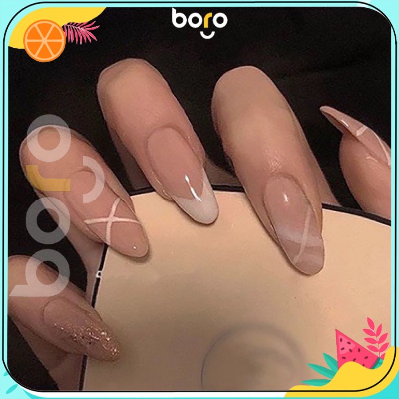 Móng Tay Giả HOTTREND 2021 nail giả thiết kế bắt mắt nail box 24PCS giá rẻ