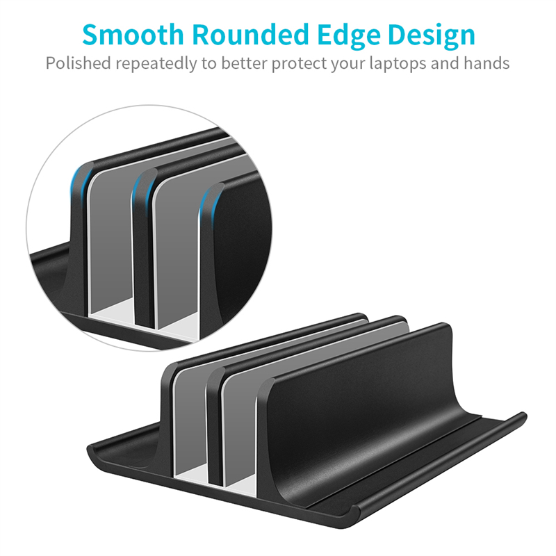 Vertical Laptop Stand Holder Adjustable Desktop ABS for Notebook,for Dock 5-in-1 Space-Saving,up to 17.3 inch