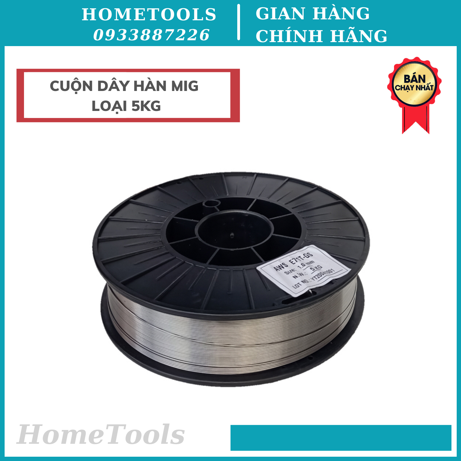 Cuộn dây hàn MIG loại 5kg dùng khí và không dùng khí cho máy hàn mig 250