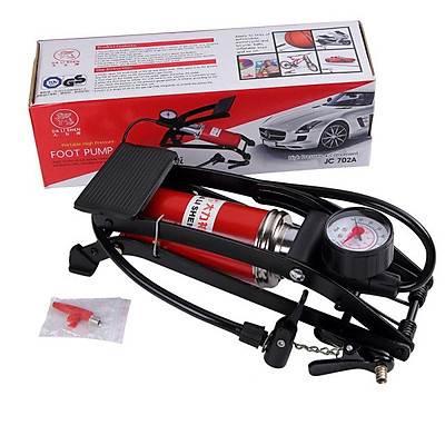 Bơm đạp chân mini 1 piston tiện dụng - bơm ô tô - bơm xe máy