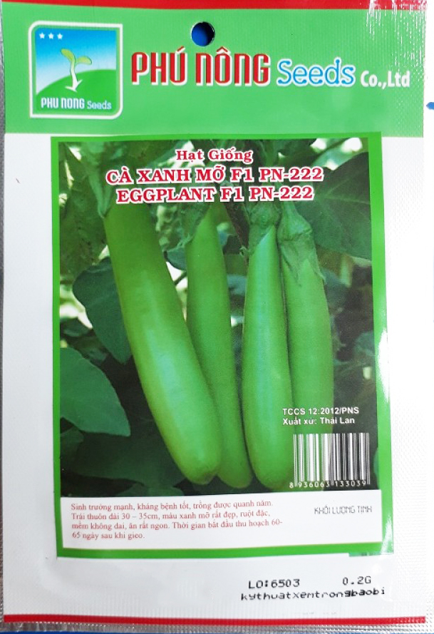 [HCM]Cà Xanh mỡ F1 Thái Lan PN-222_Gói 0.2g