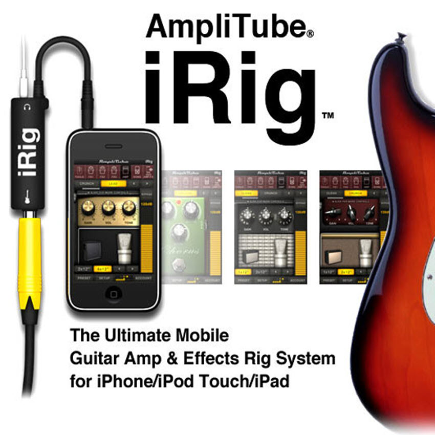 Amplitube iRig from IK Multimedia for iPod touch, iPhone, and iPad