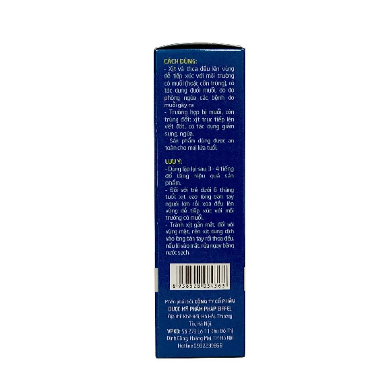 Xịt Muỗi Từ Thiên Nhiên Tân Thành - Pháp Effiel(50ml)