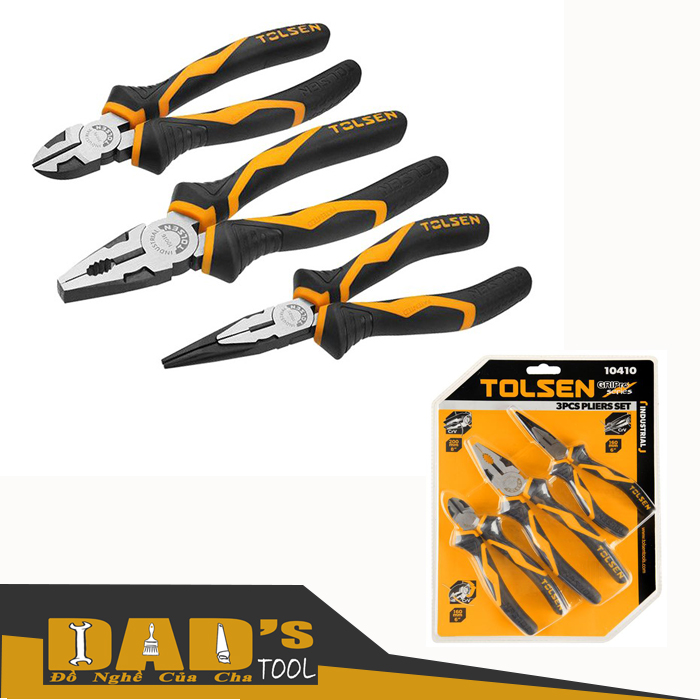 [HCM]BỘ 3 KỀM RĂNG(180mm)/CẮT(160mm)/NHỌN(160mm) - TOLSEN 10400/410