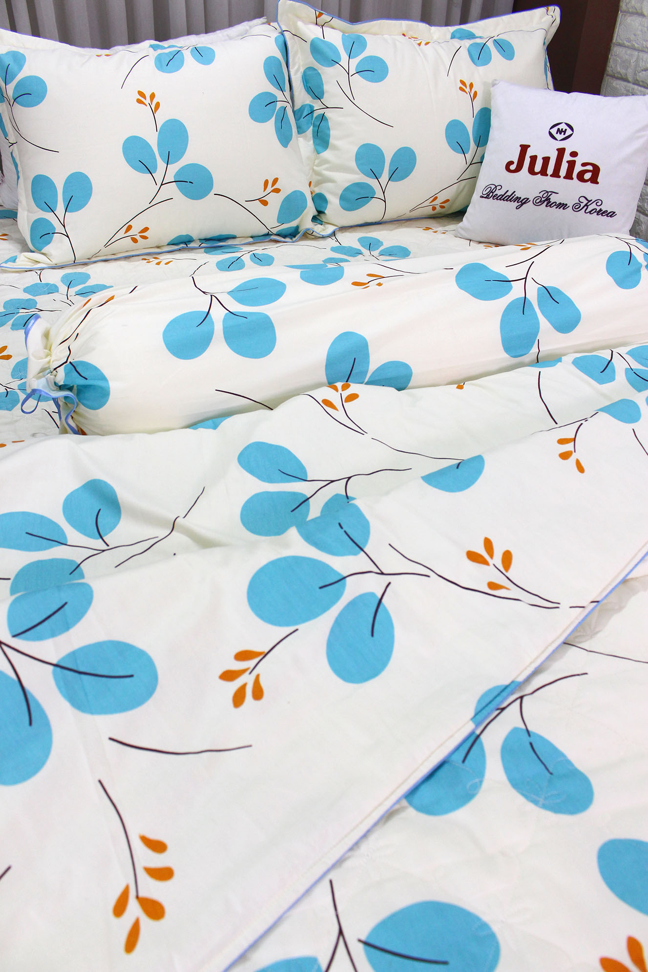 Bộ chăn ga gối 100% cotton Hàn Quốc Julia