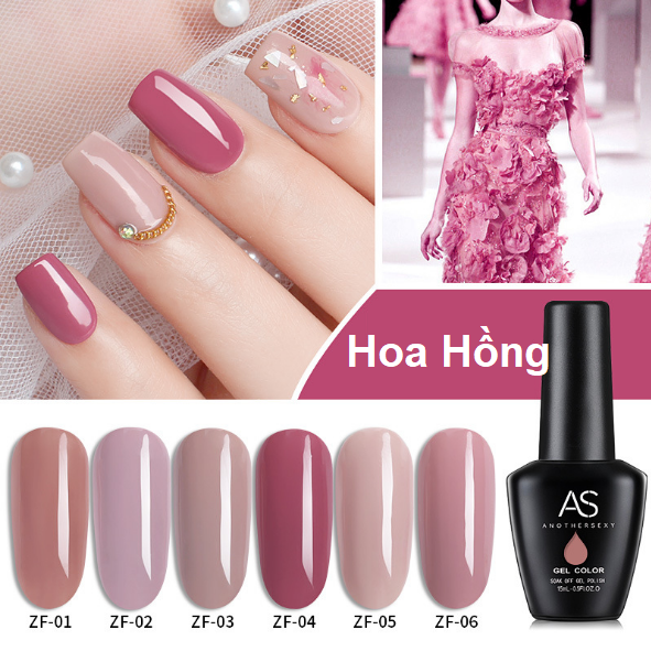 Sơn gel AS - màu hoa hồng mã ZF