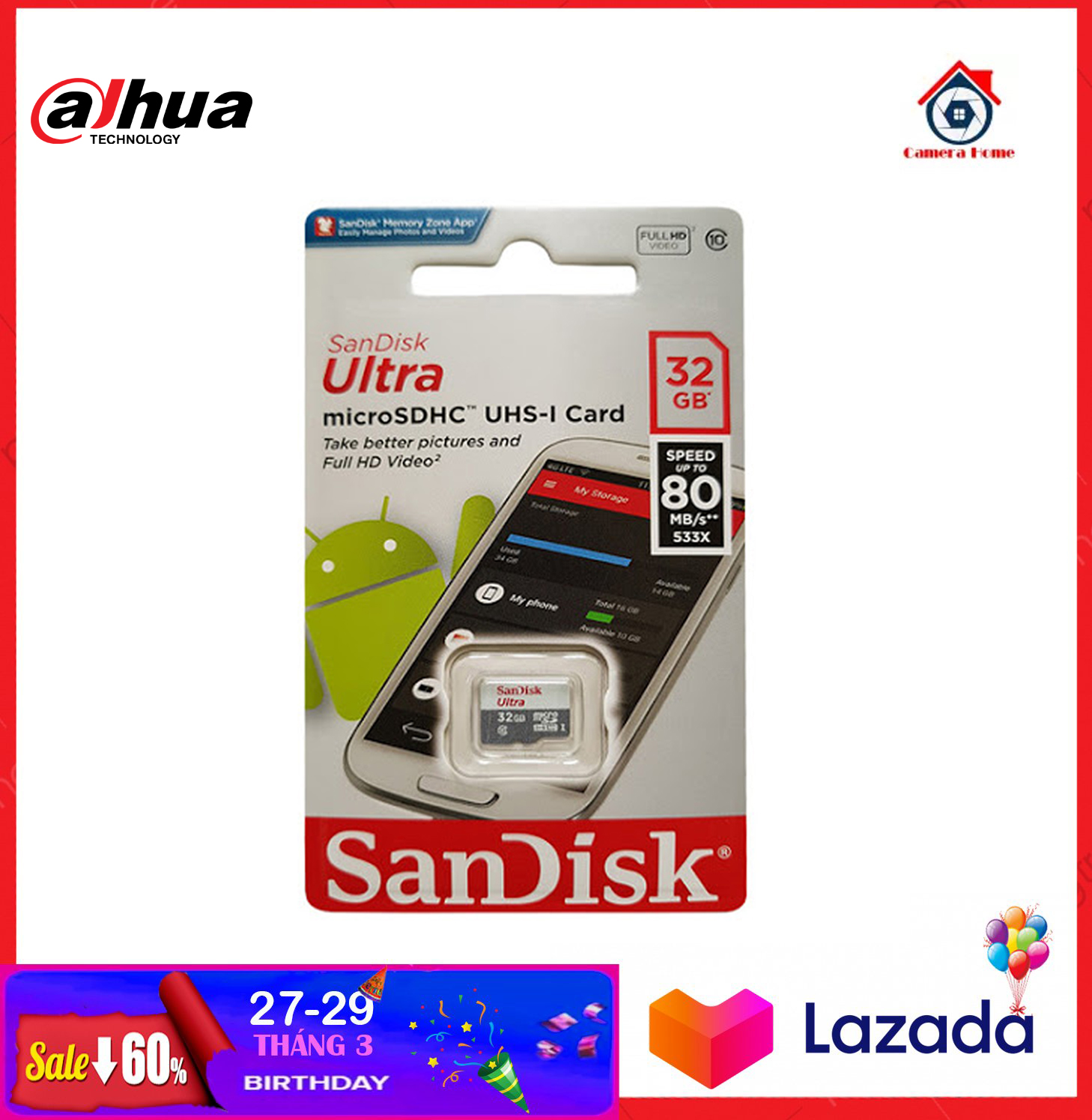 [HCM][BEST SELLER] Thẻ Nhớ SANDISK 32GB- Camera Home