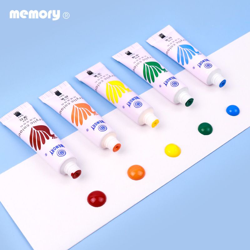 Combo đất sét 2kg và màu vẽ Acrylic Memory 18 màu
