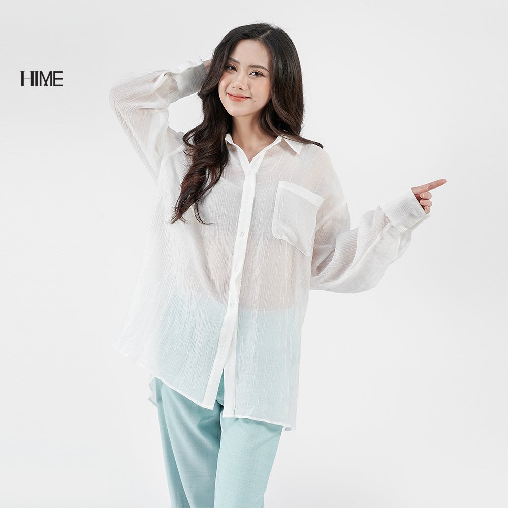 Áo sơ mi dáng rộng HIME H086