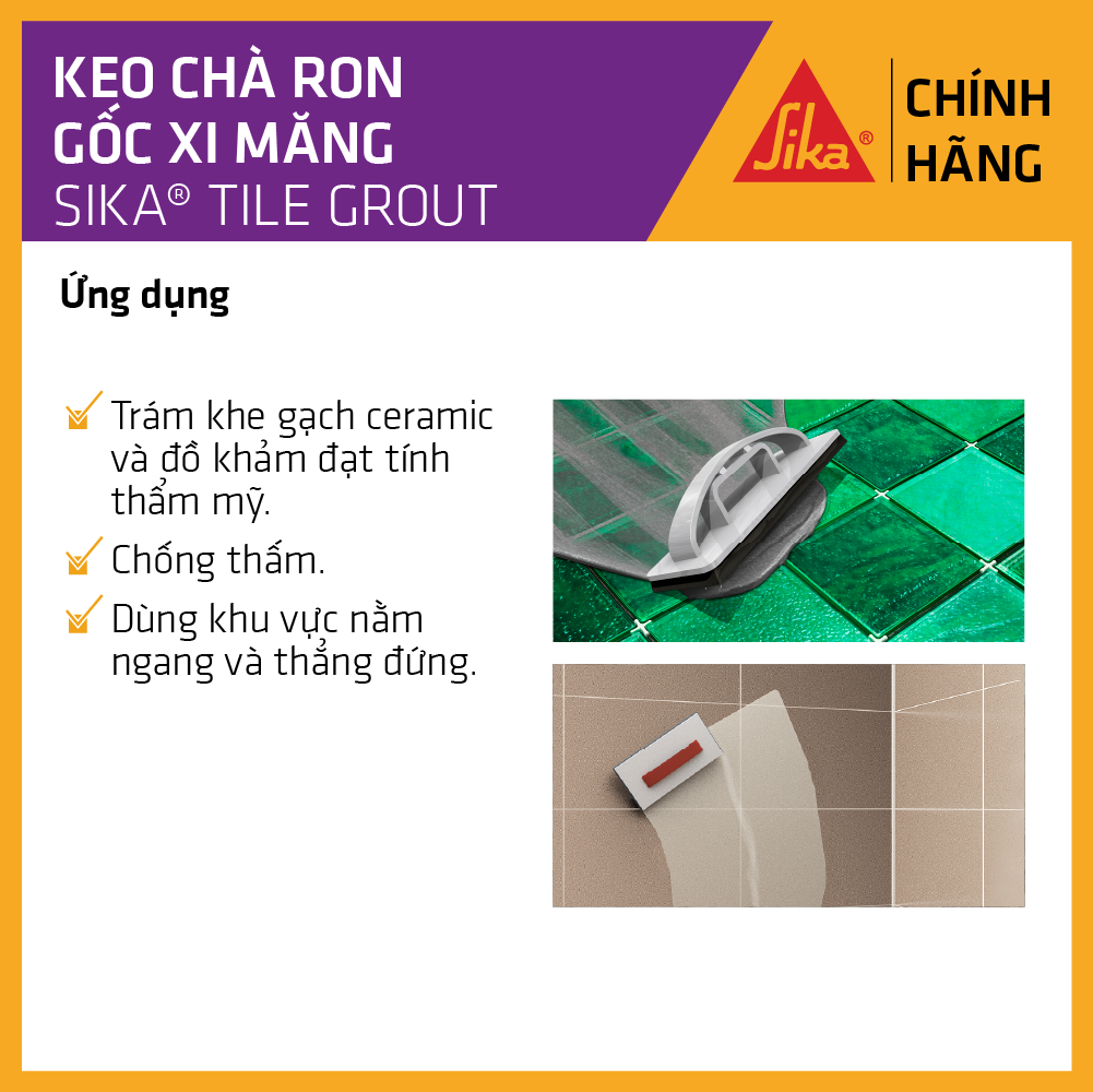 Sika - Keo chà ron chống thấm Sika ® Tile Grout (Trắng) (bao 5 kg)
