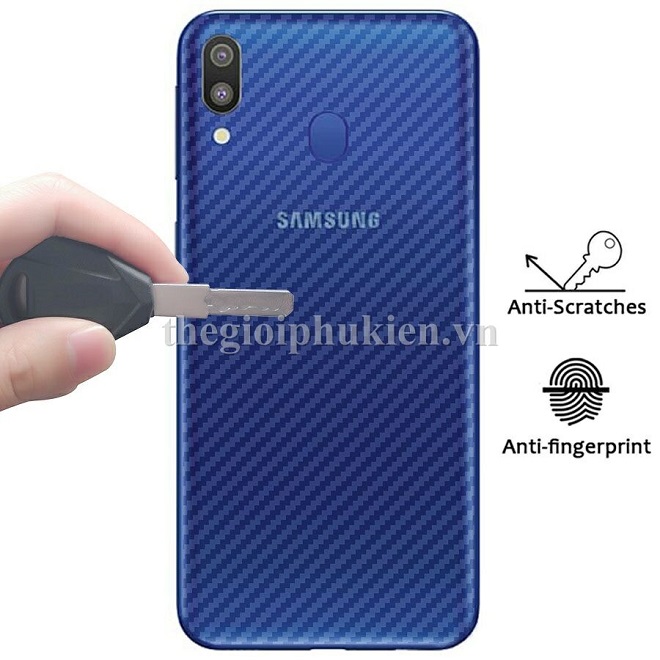 Miếng dán vân carbon, các bon mặt lưng cho SamSung Galaxy M20