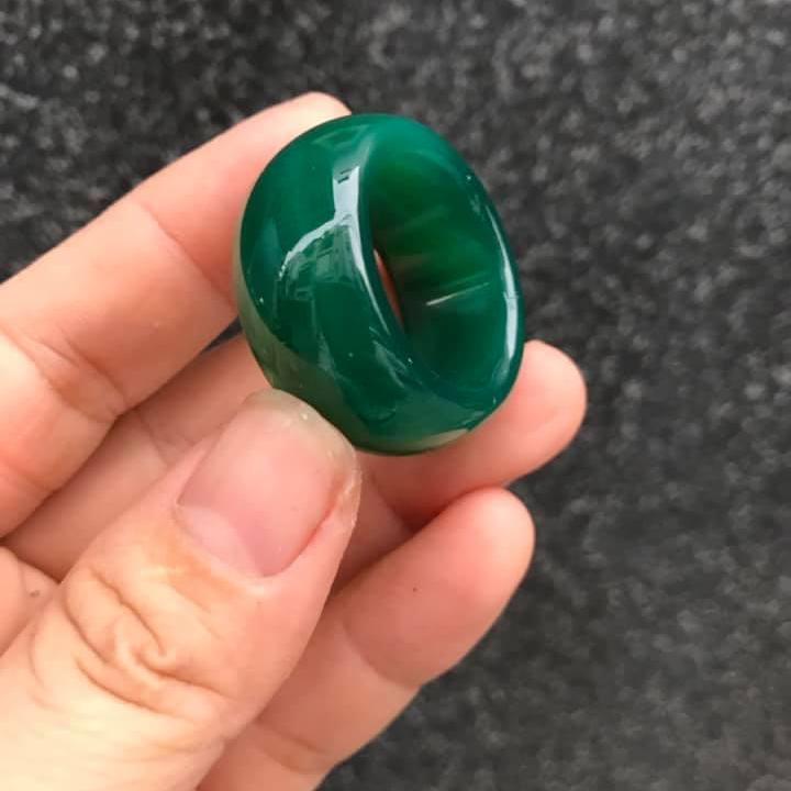 [HCM]NHẪN MÃ NÃO XANH BẢN LỚN