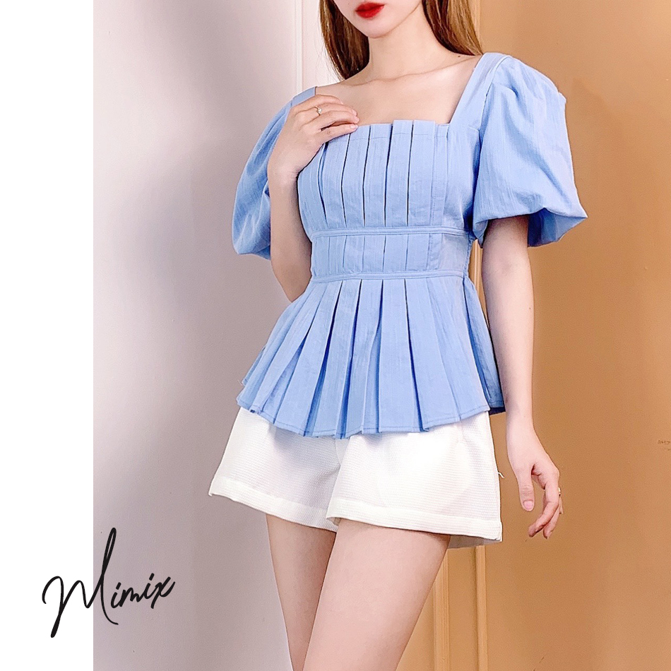Áo peplum xếp ly ngực MIMIX CC0145