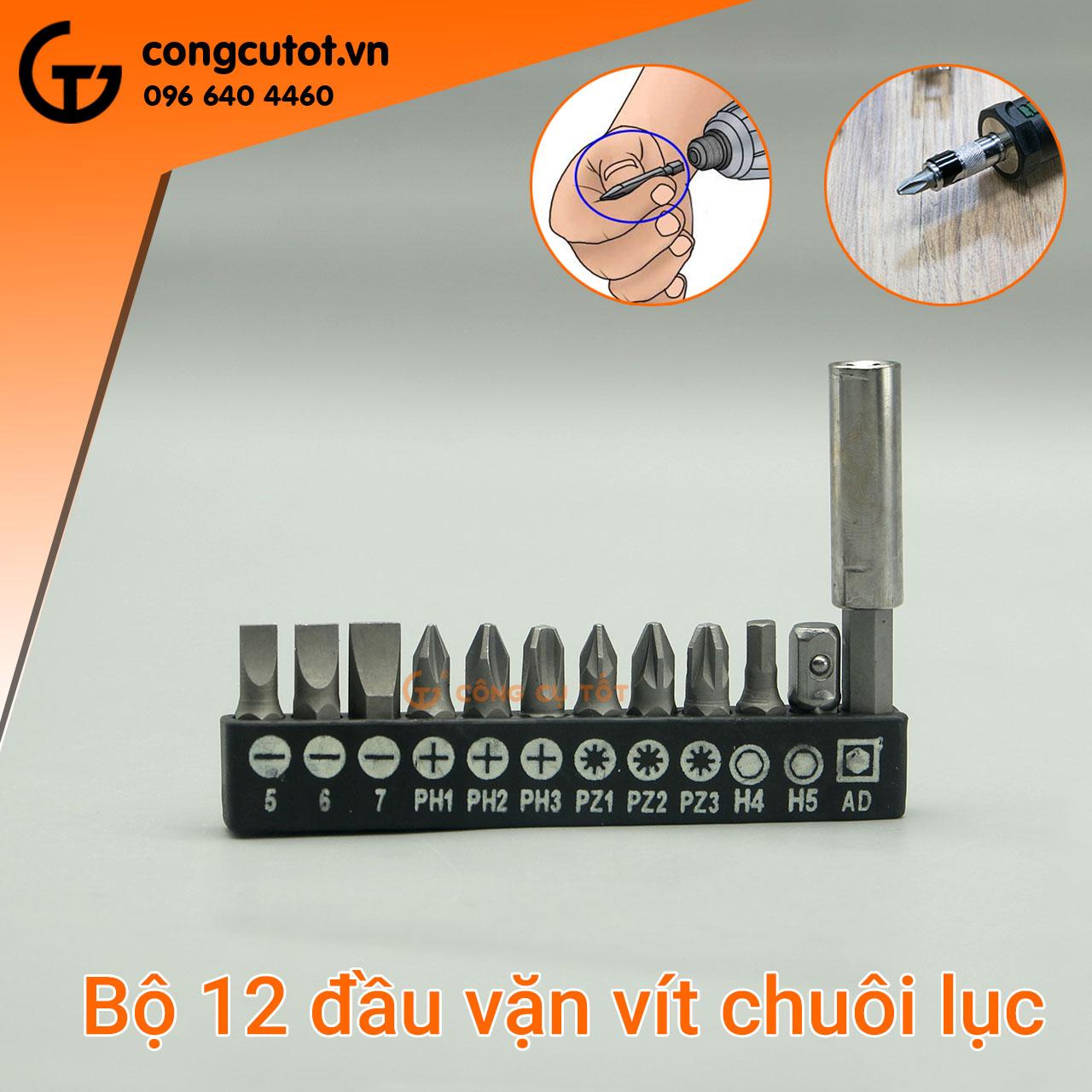 Bộ đầu vặn vít chuôi lục