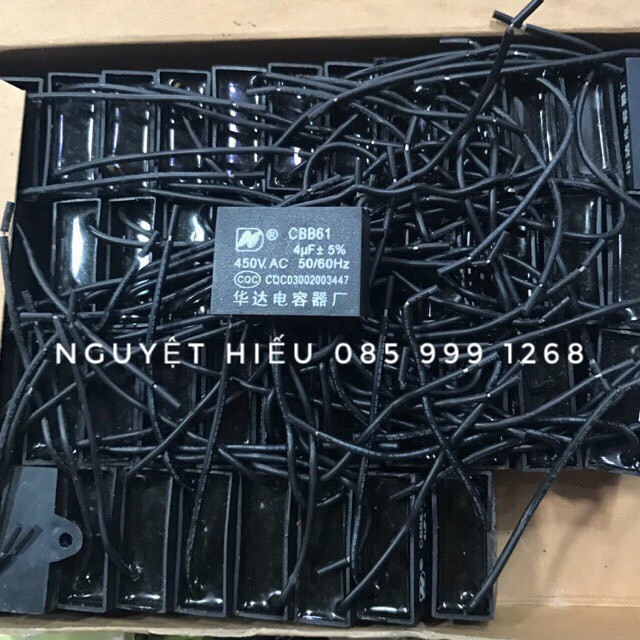 5 tụ quạt cbb61 4uf 450v