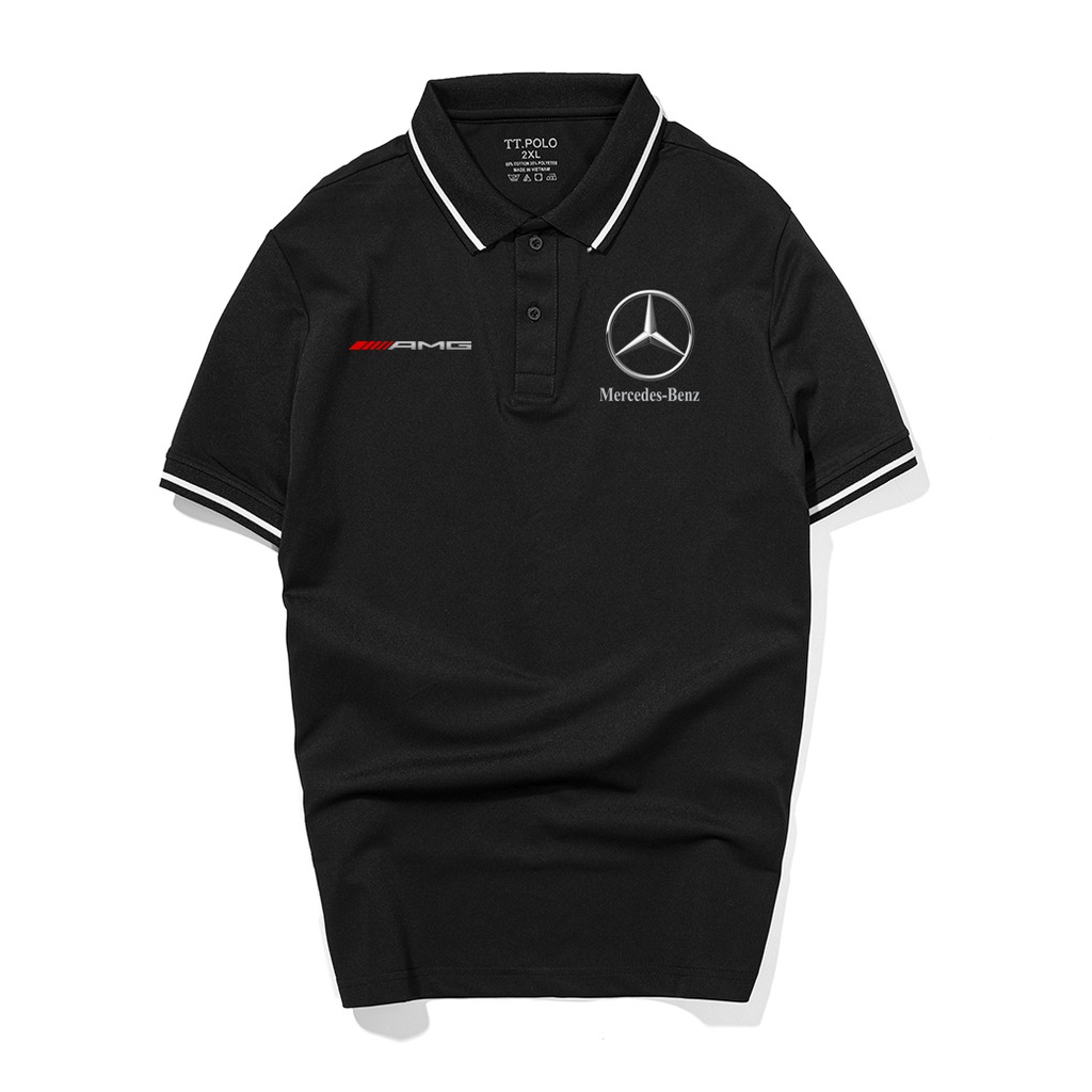 Áo Polo nam, áo phông nam có cổ in hình logo hãng xe Mercedes ...