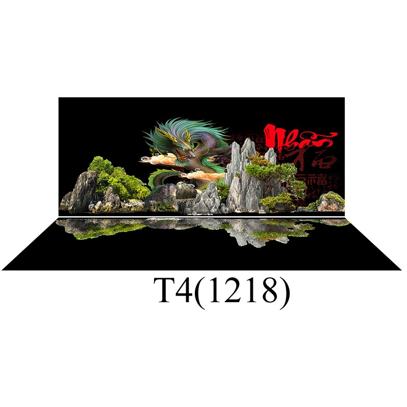 tranh 3d bể cá mẫu rồng