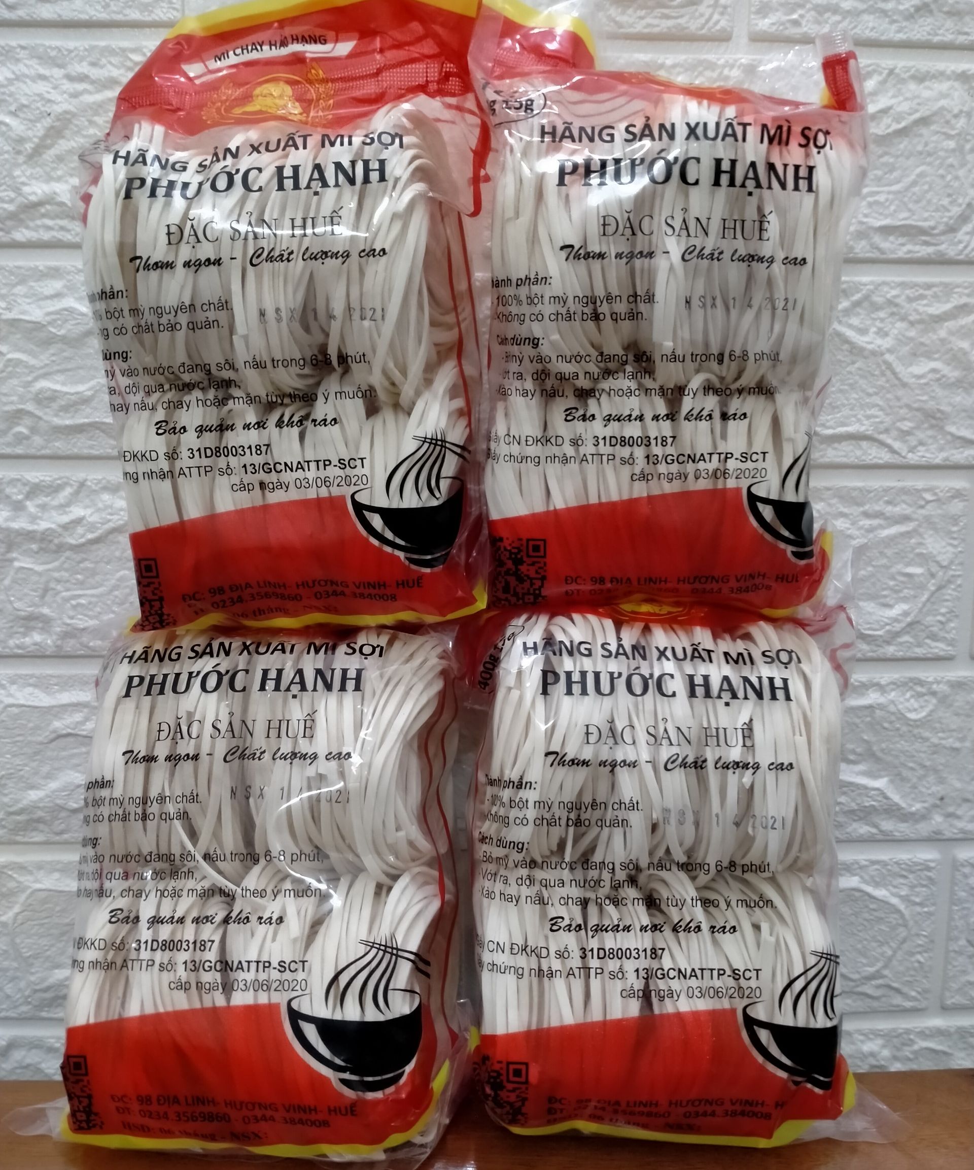 3 gói x 400g mì vắt huế